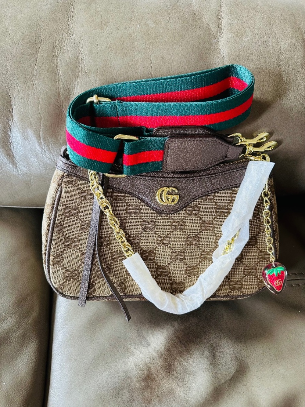 NWOT Crossbody with Strawberry Charm